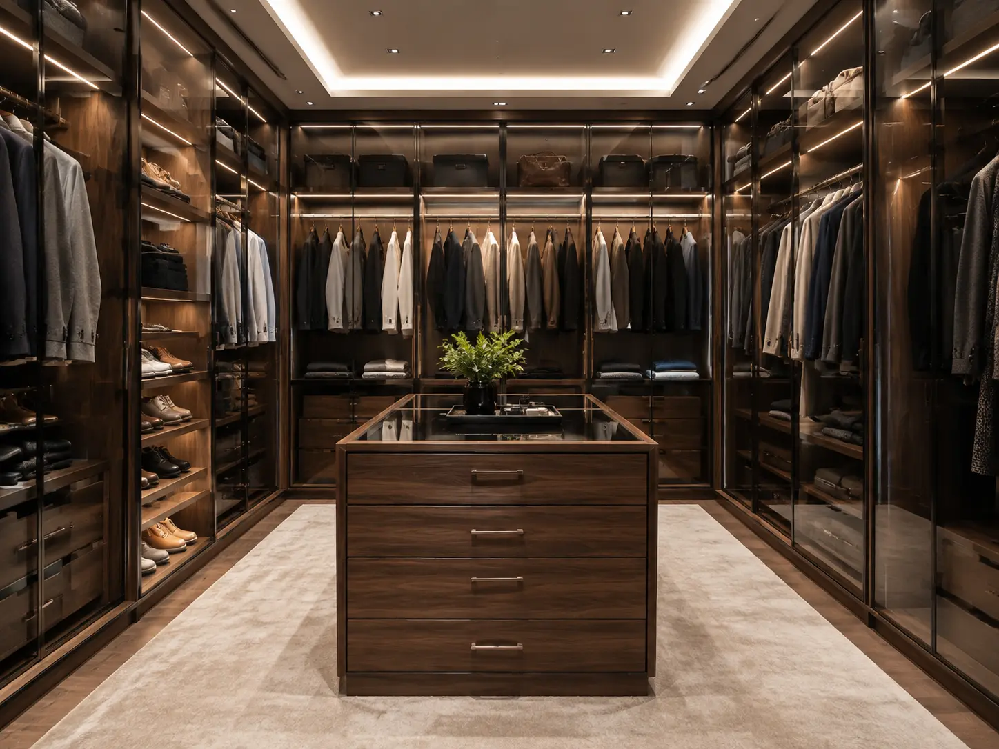 Custom walk-in closet