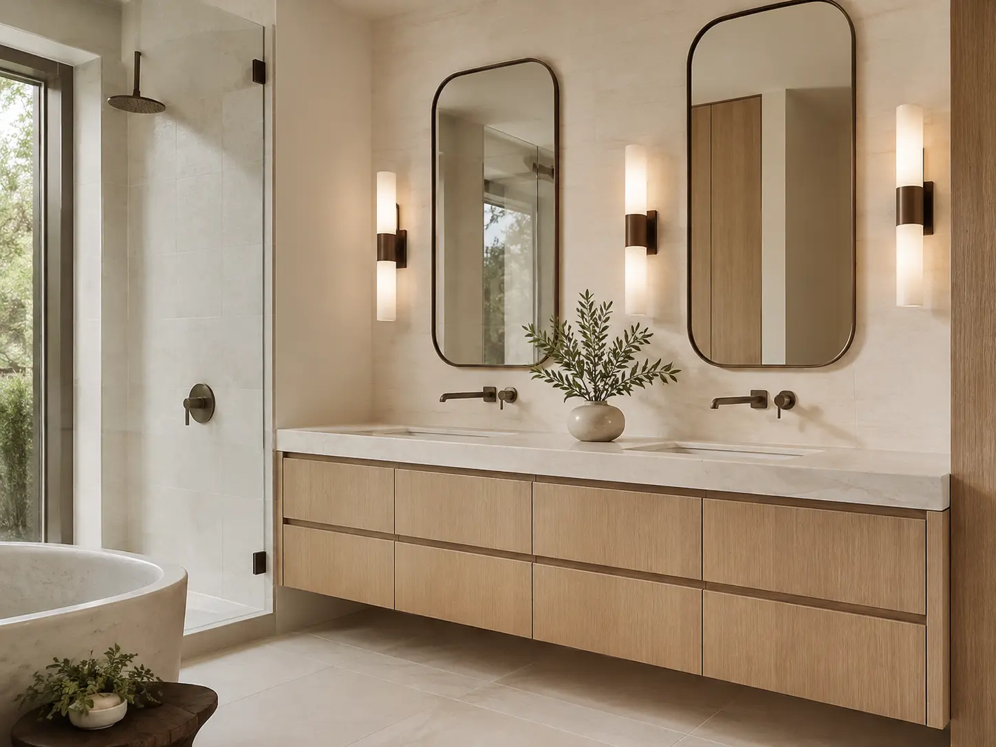 Floating bathroom vanity
